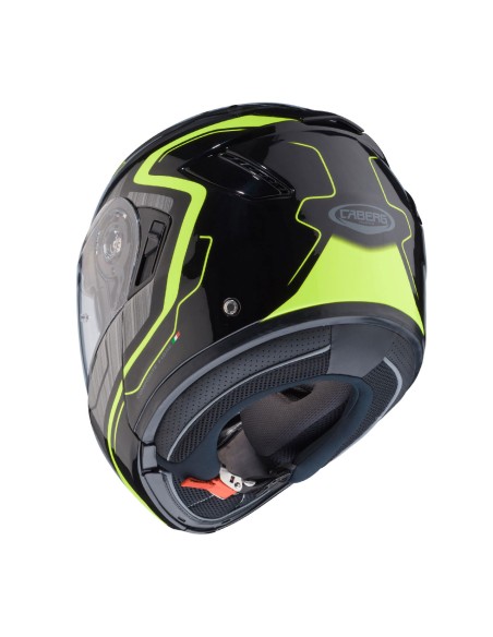 CASCO CABERG LEVO FLOW NERO GRIGIO GIALLO